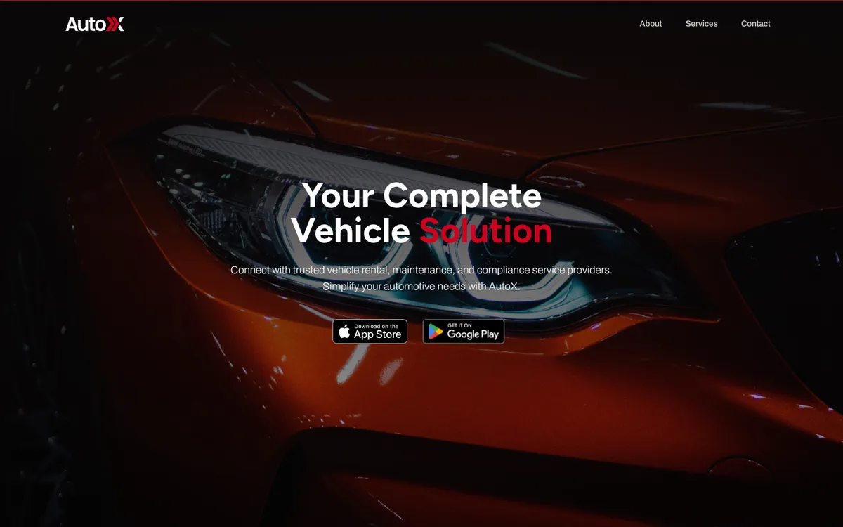 Homepage of AutoX